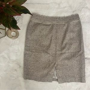 Ann Taylor Gold Tweed Skirt